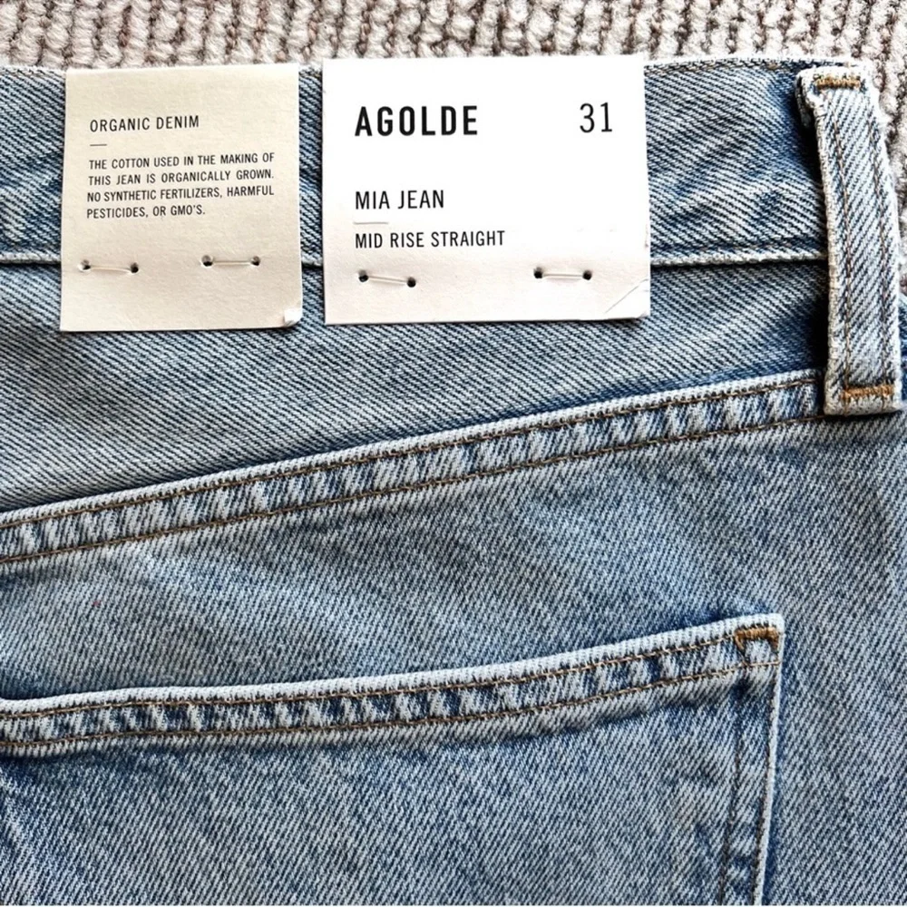NWT Agolde Mia Mid Rise Straight jeans size 31 Revolve